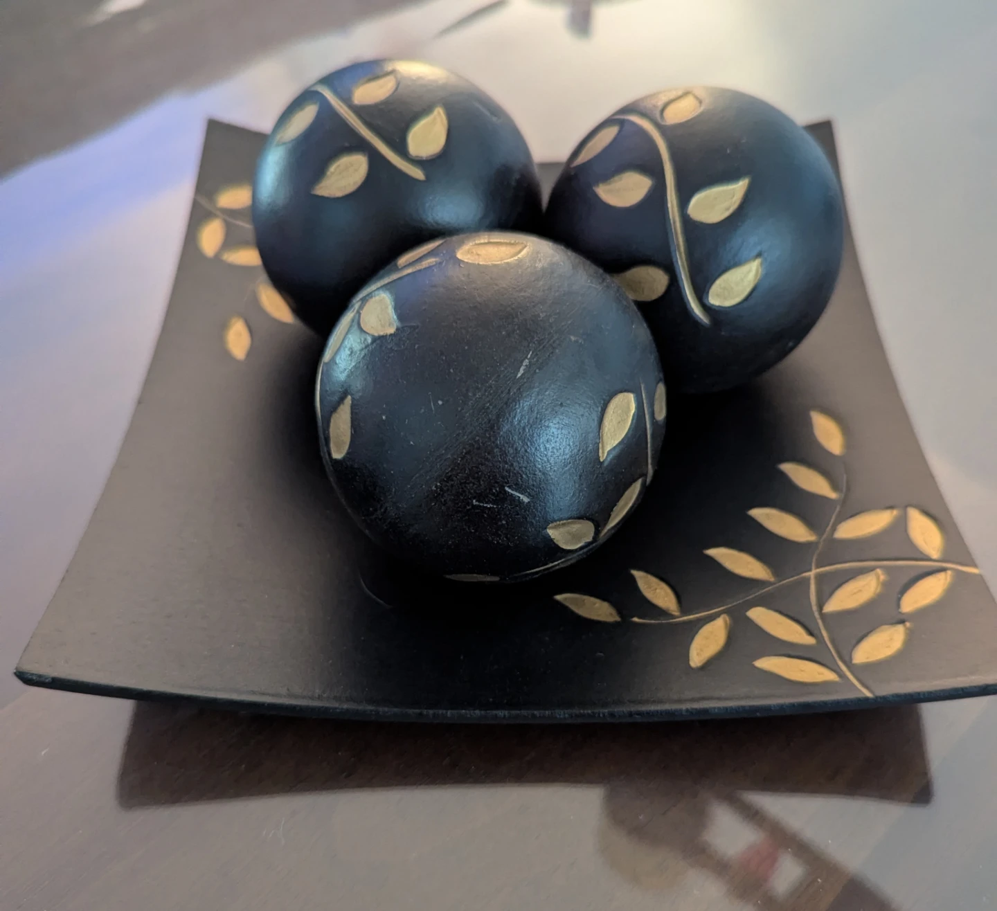 Black and Gold Decorative Orbs - photo 2