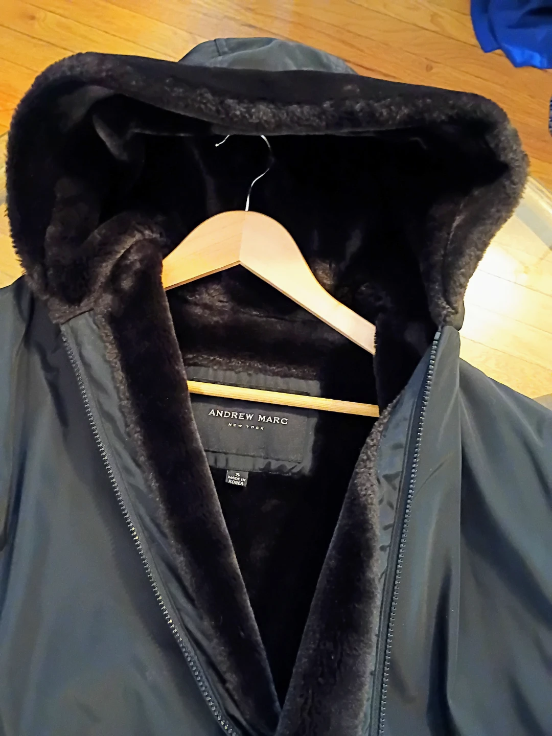 Andrew Marc New York Women's faux Fur Lined Parka Jacket Size S