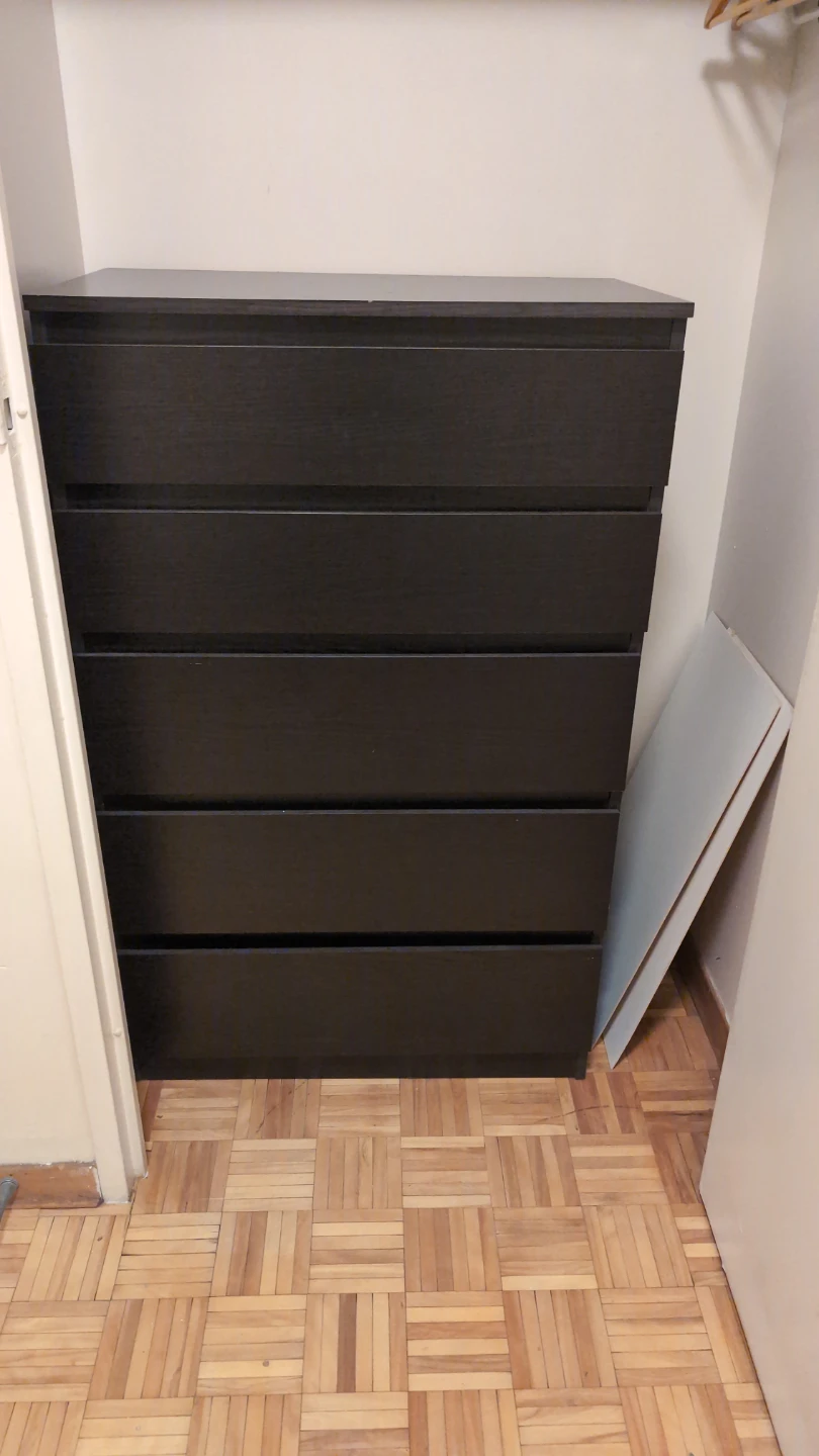 IKEA KULLEN Chest of 5 drawers, black-brown - photo 2