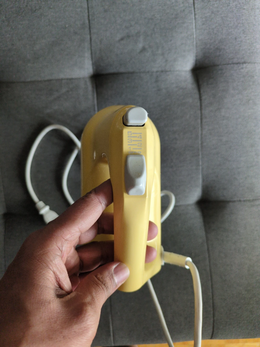 Yellow Handheld Mixer with 5 Speeds - photo 3