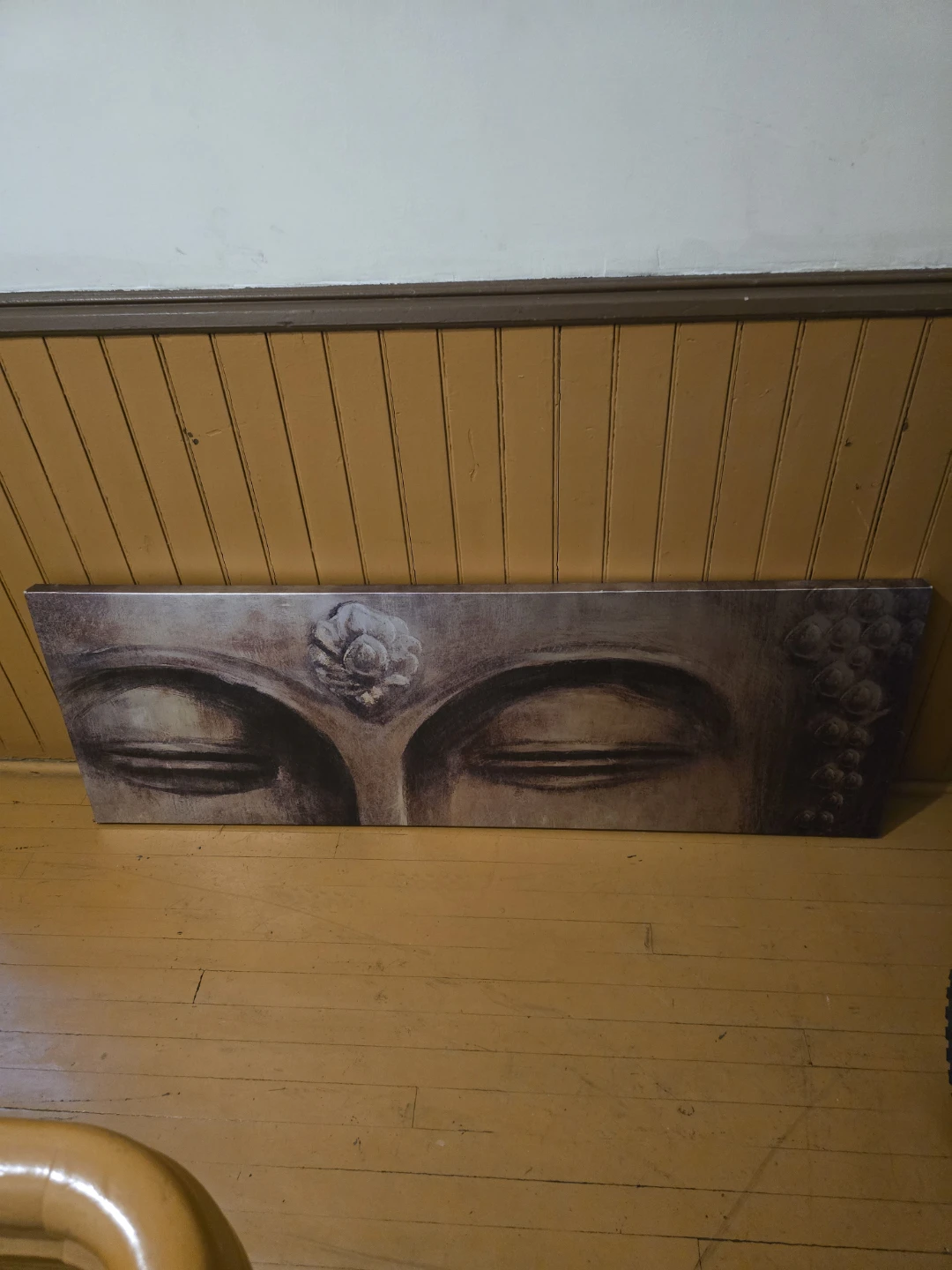 Large Buddha Face/Eyes Wall Art Canvas