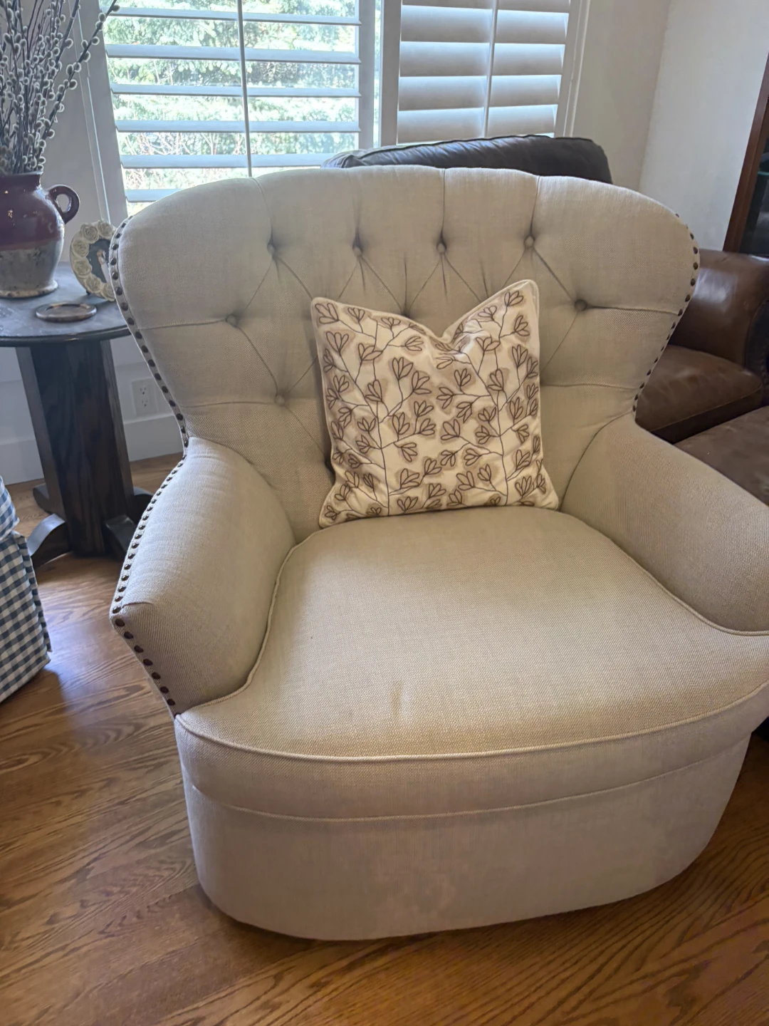 Pottery Barn Tufted Accent Chair