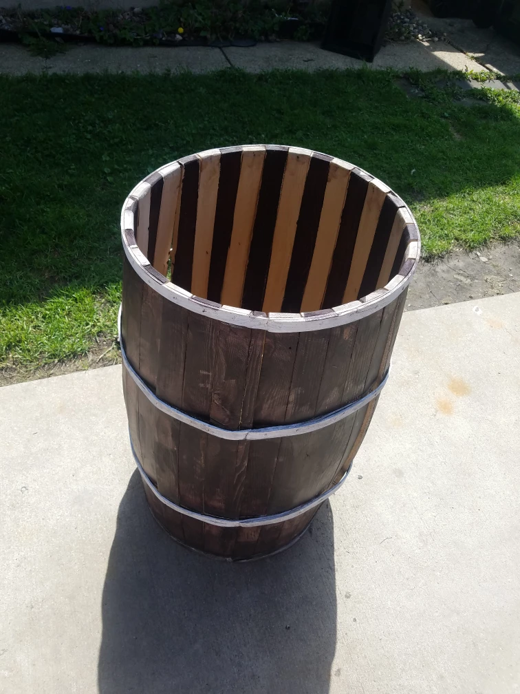 Wooden Barrel Planter / Decor - photo 2