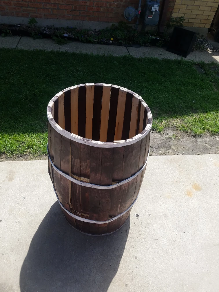 Wooden Barrel Planter / Decor - photo 3