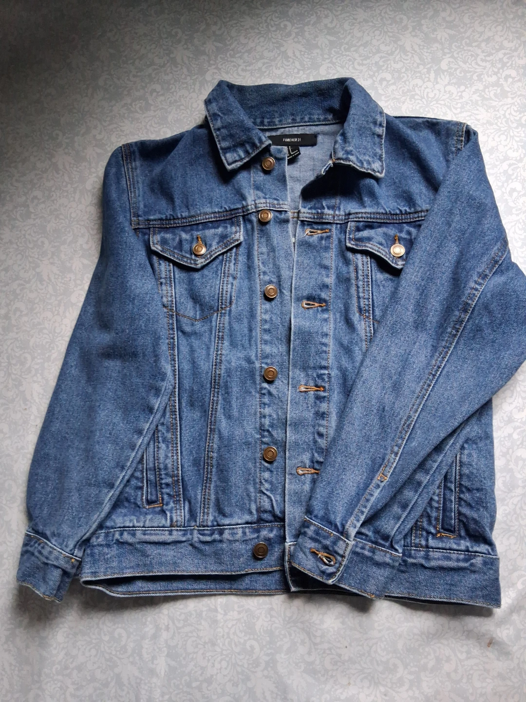 Forever 21 Denim Jacket - Tiger & Korea Embroidery