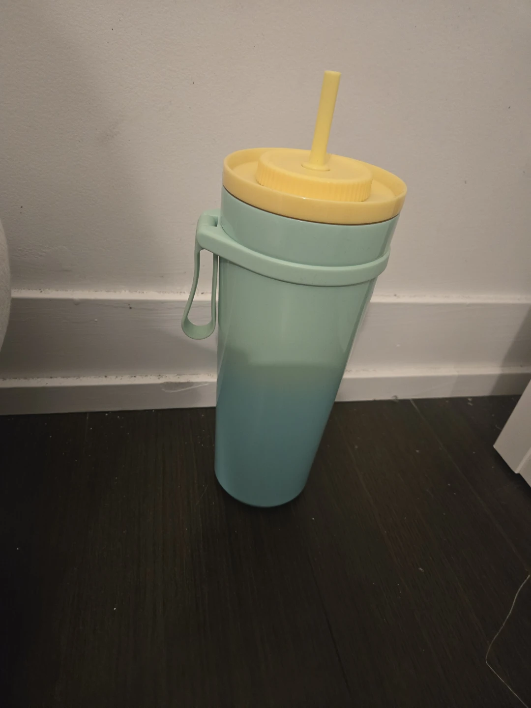 Mint and Yellow Sippy Cup with Handle