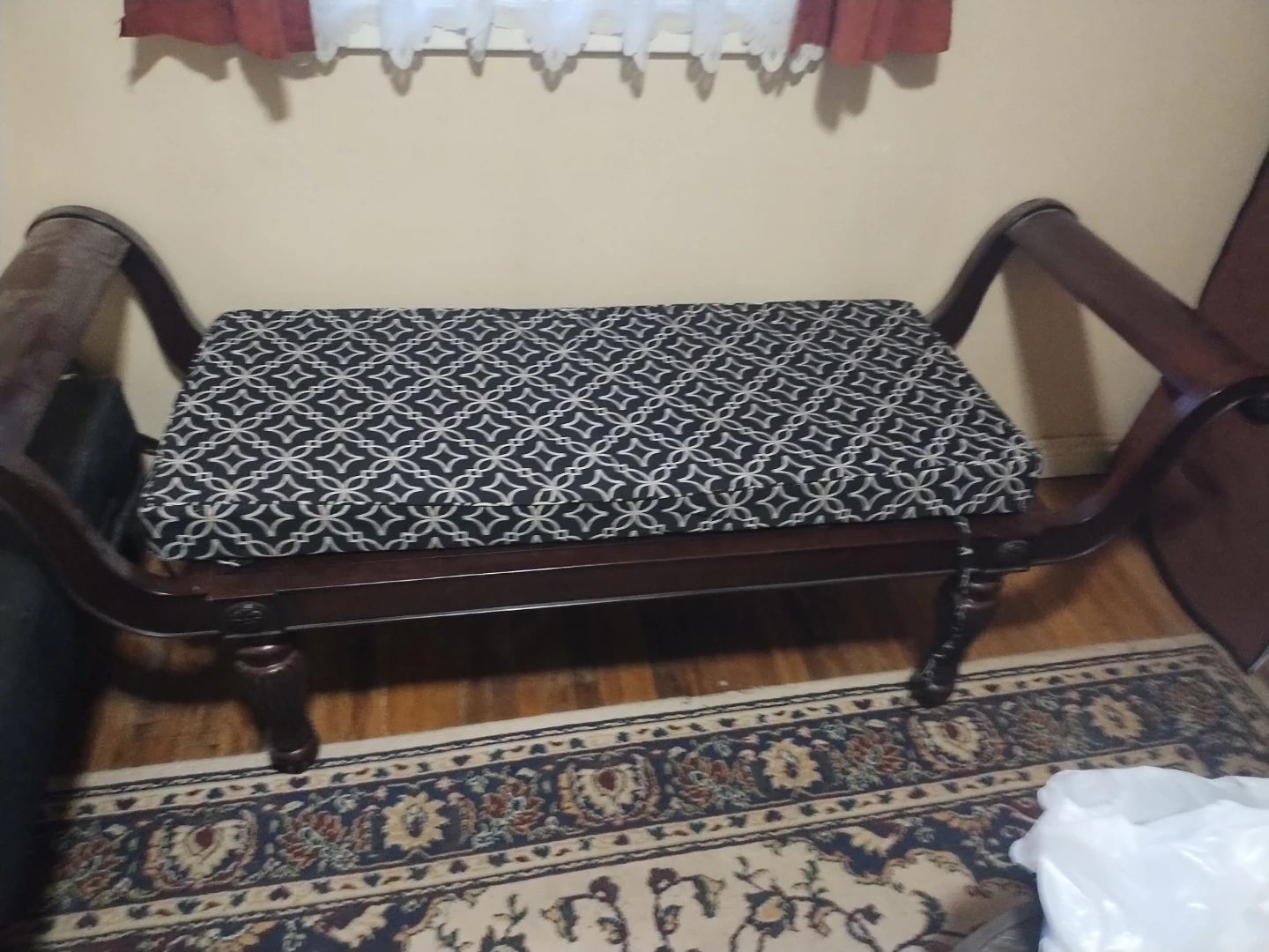 Wooden Bench with Padded Seat - photo 3