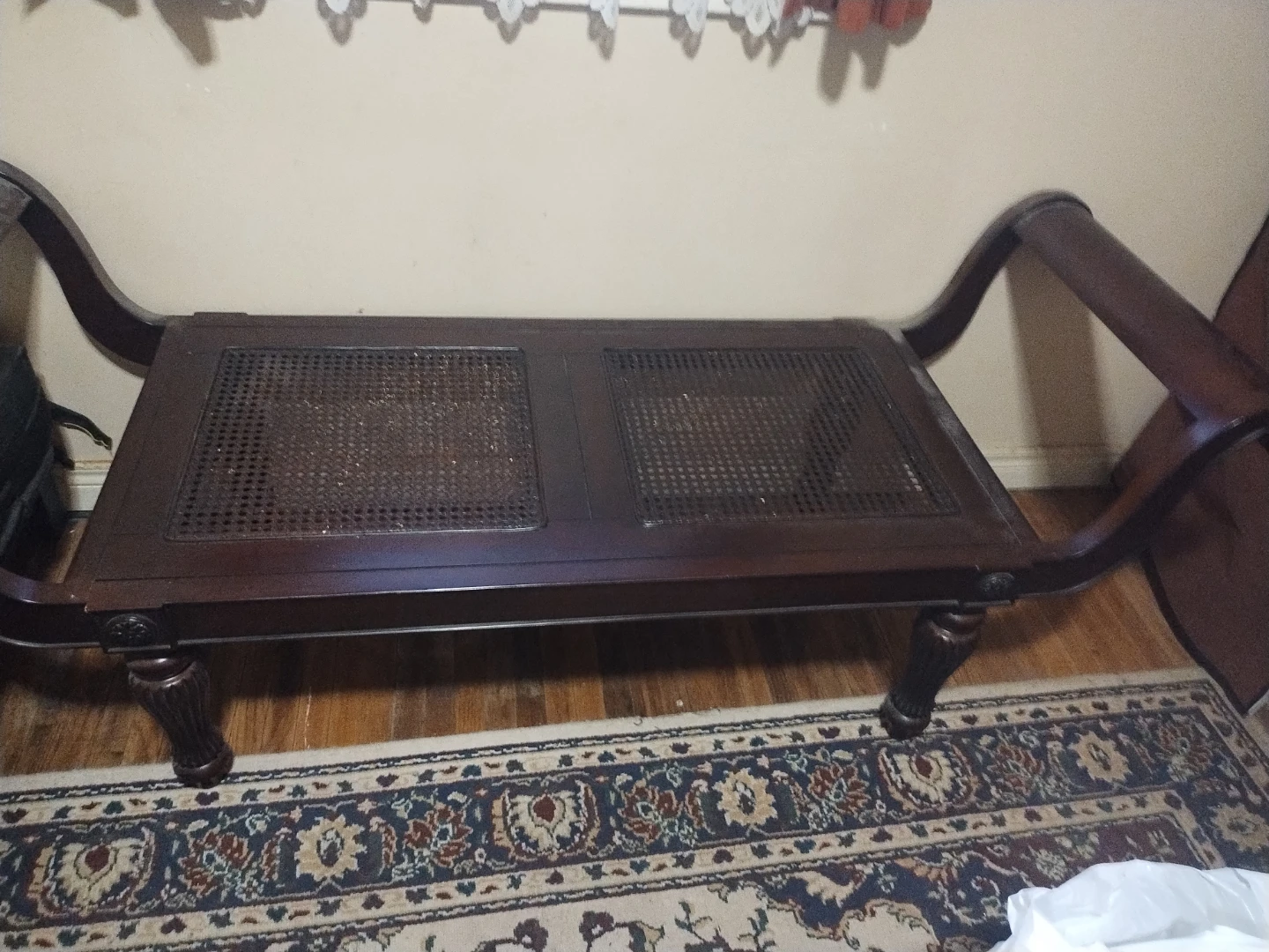 Wooden Bench with Padded Seat - photo 4