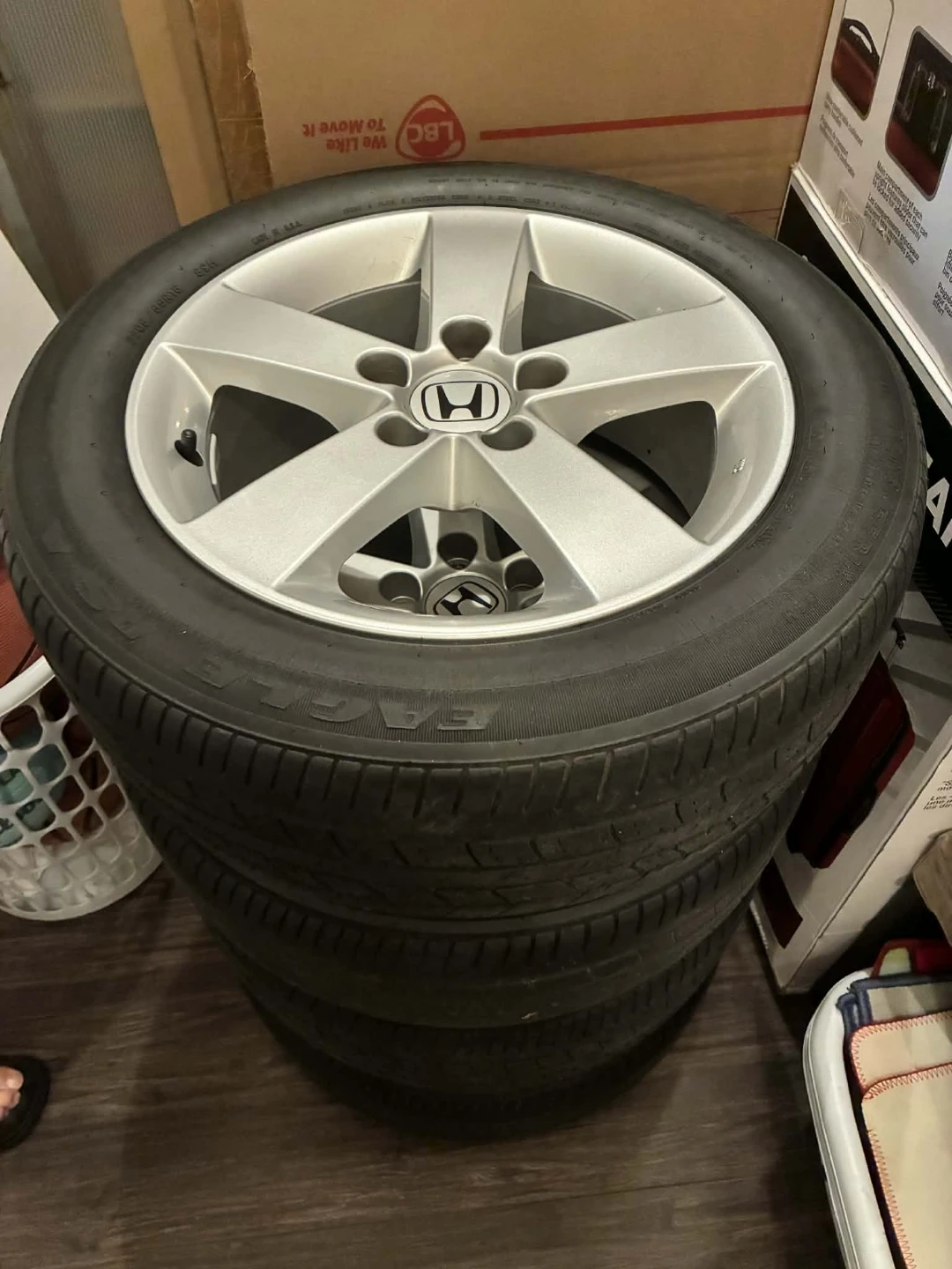 Set of 4 Honda Rims and Tires