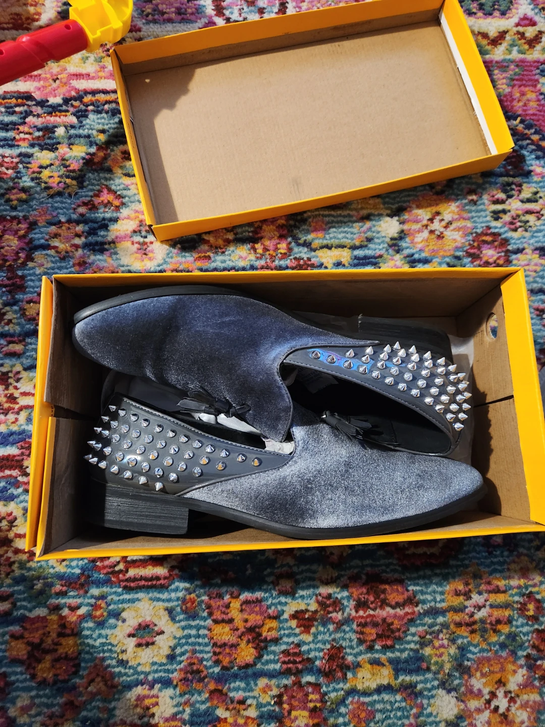 UV Signature Velvet Loafers with Studs - photo 2