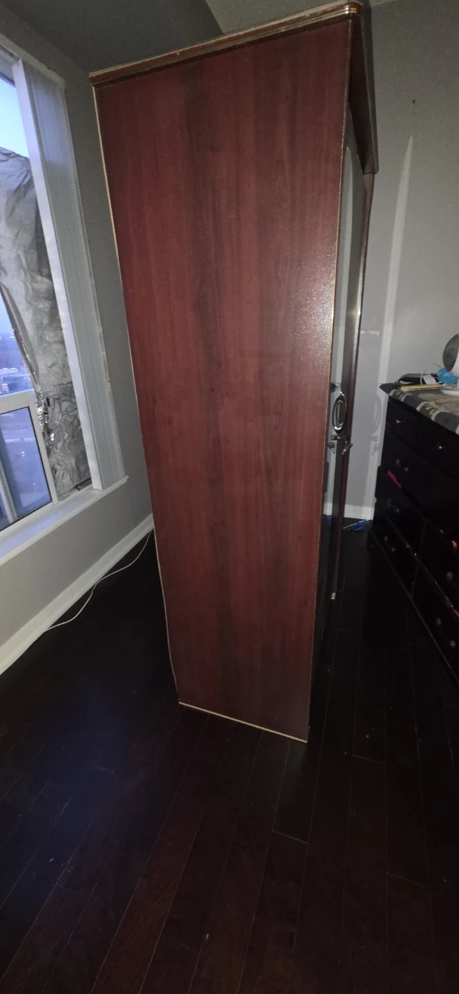 Wooden Wardrobe with Mirror - photo 2