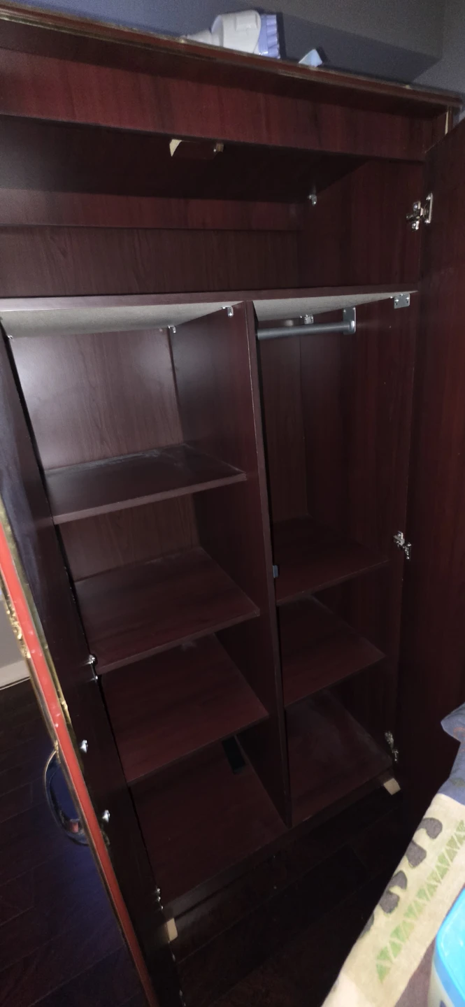 Wooden Wardrobe with Mirror - photo 5