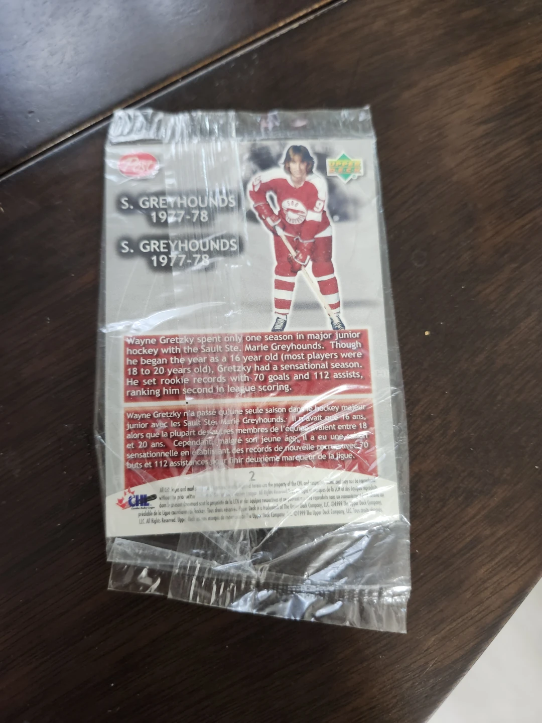Wayne Gretzky S. Greyhounds 1977-78 Hockey Card