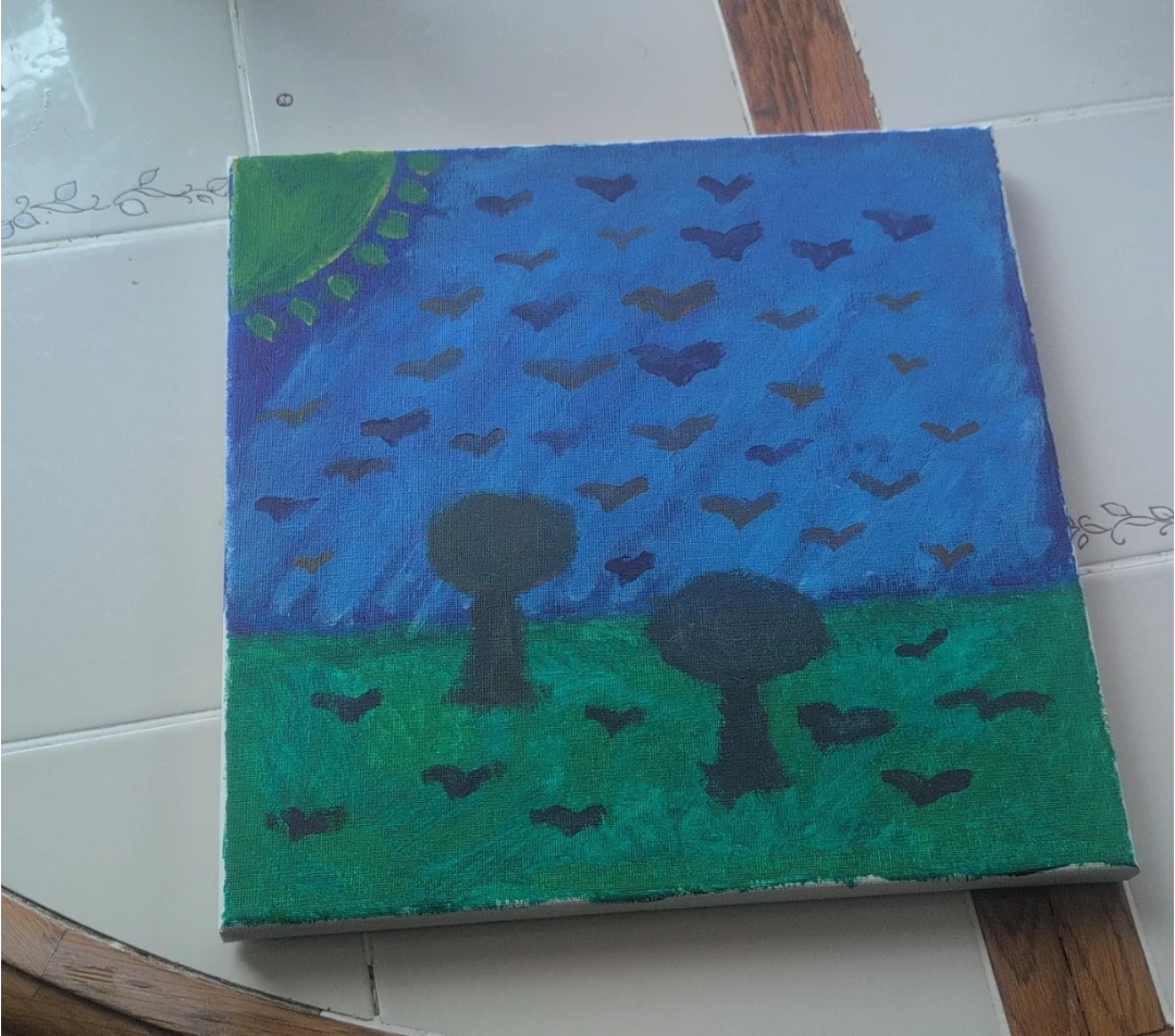 Canvas Painting - Abstract Nature Scene