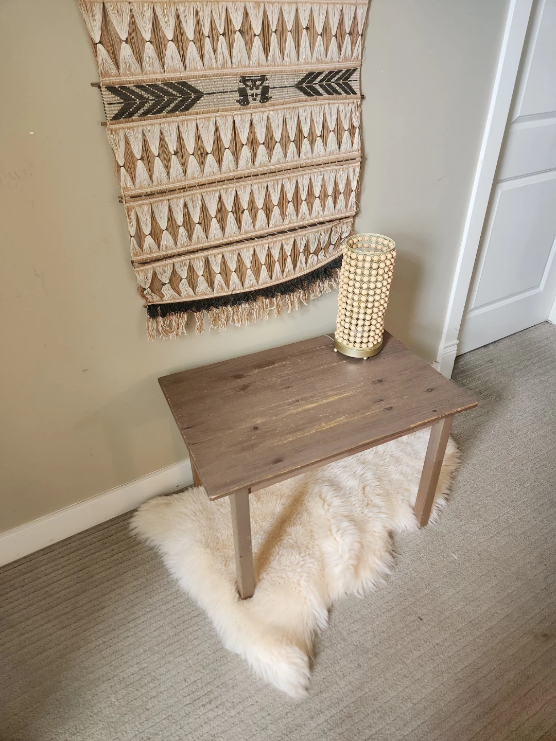 Rustic FARMHOUSE style SOLID WOOD Coffee OR Side Table