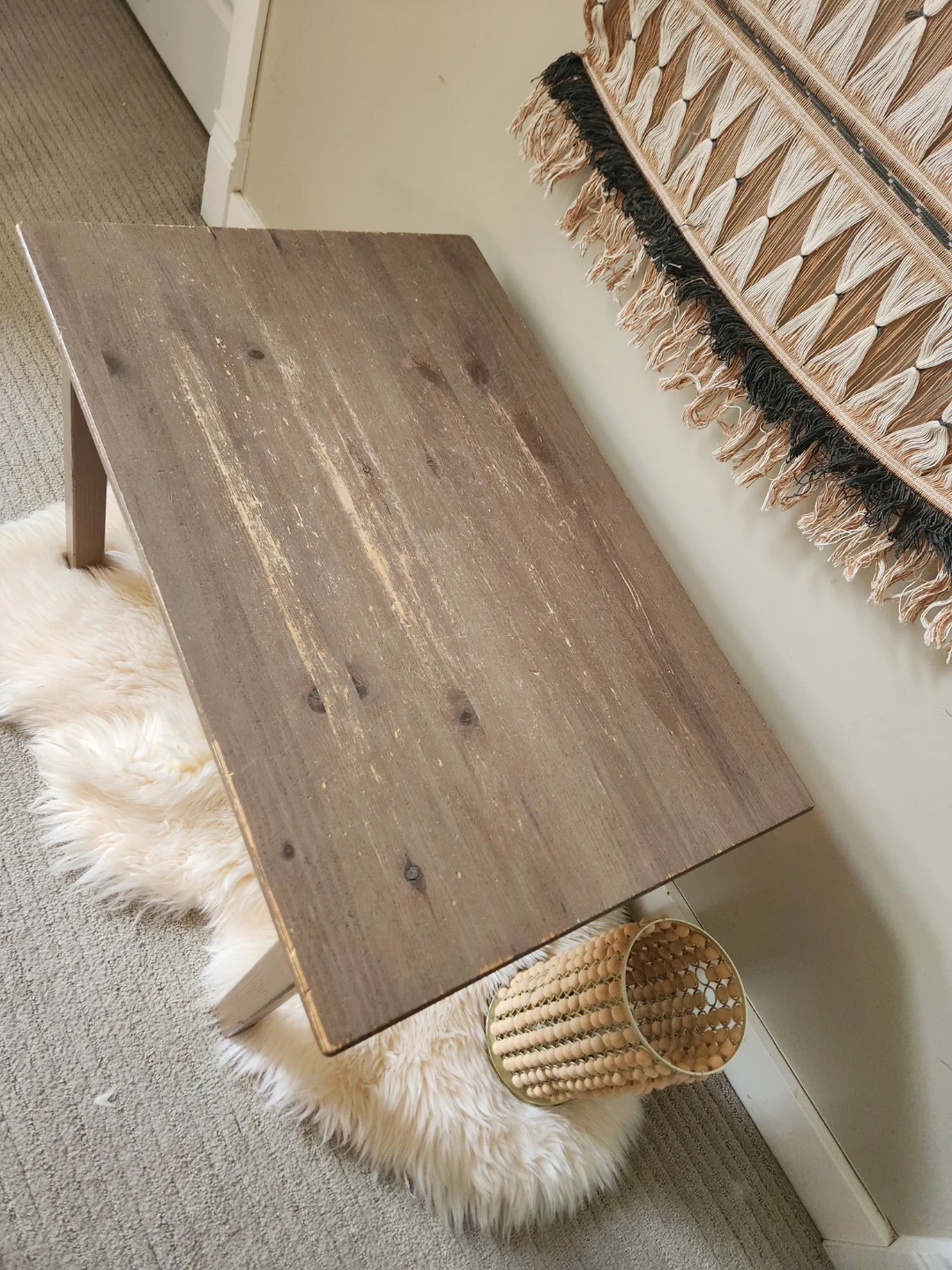 Rustic FARMHOUSE style SOLID WOOD Coffee OR Side Table - photo 4