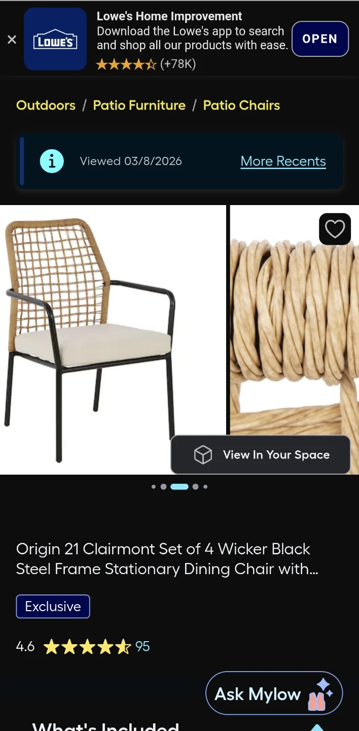 Origin 21 Clairmont Set of 4 Wicker Dining Chairs - photo 2