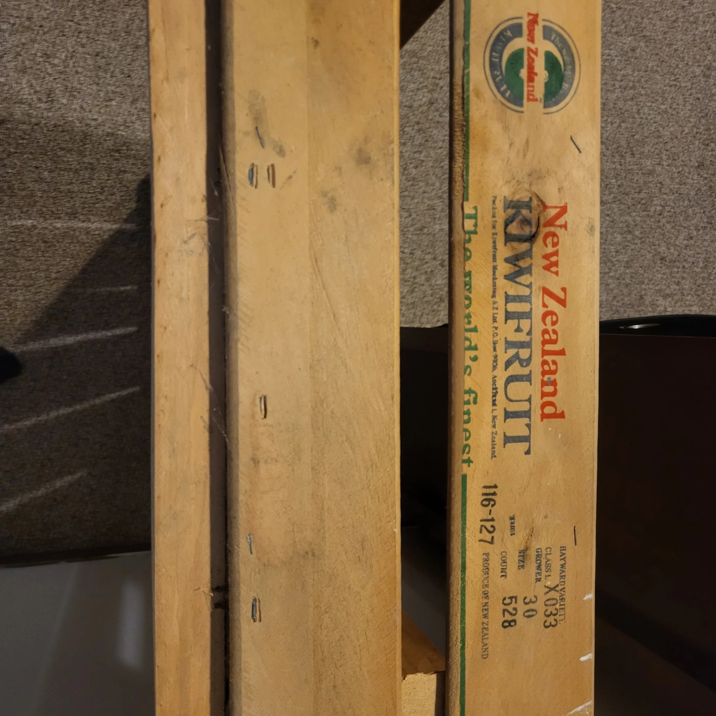 Vintage New Zealand Kiwifruit Wooden Crate - photo 3