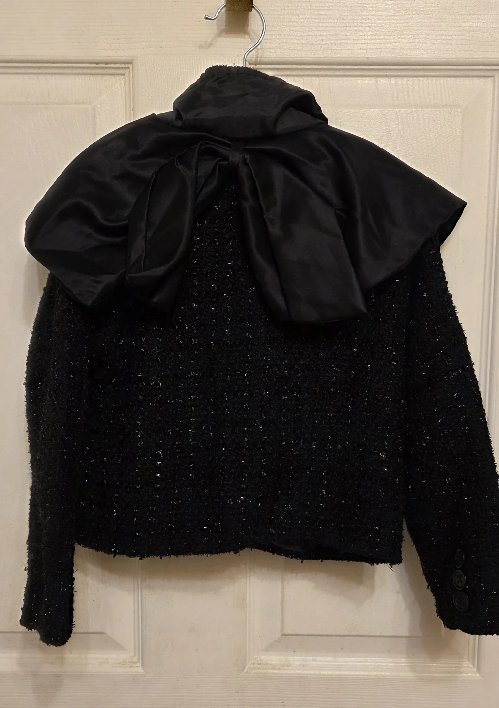 Girls' Black Tweed Jacket and Shorts Set - photo 3
