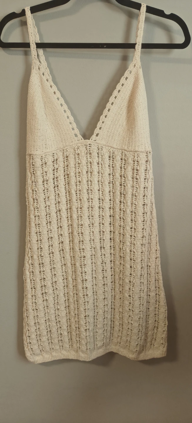 Cream Crochet Dress