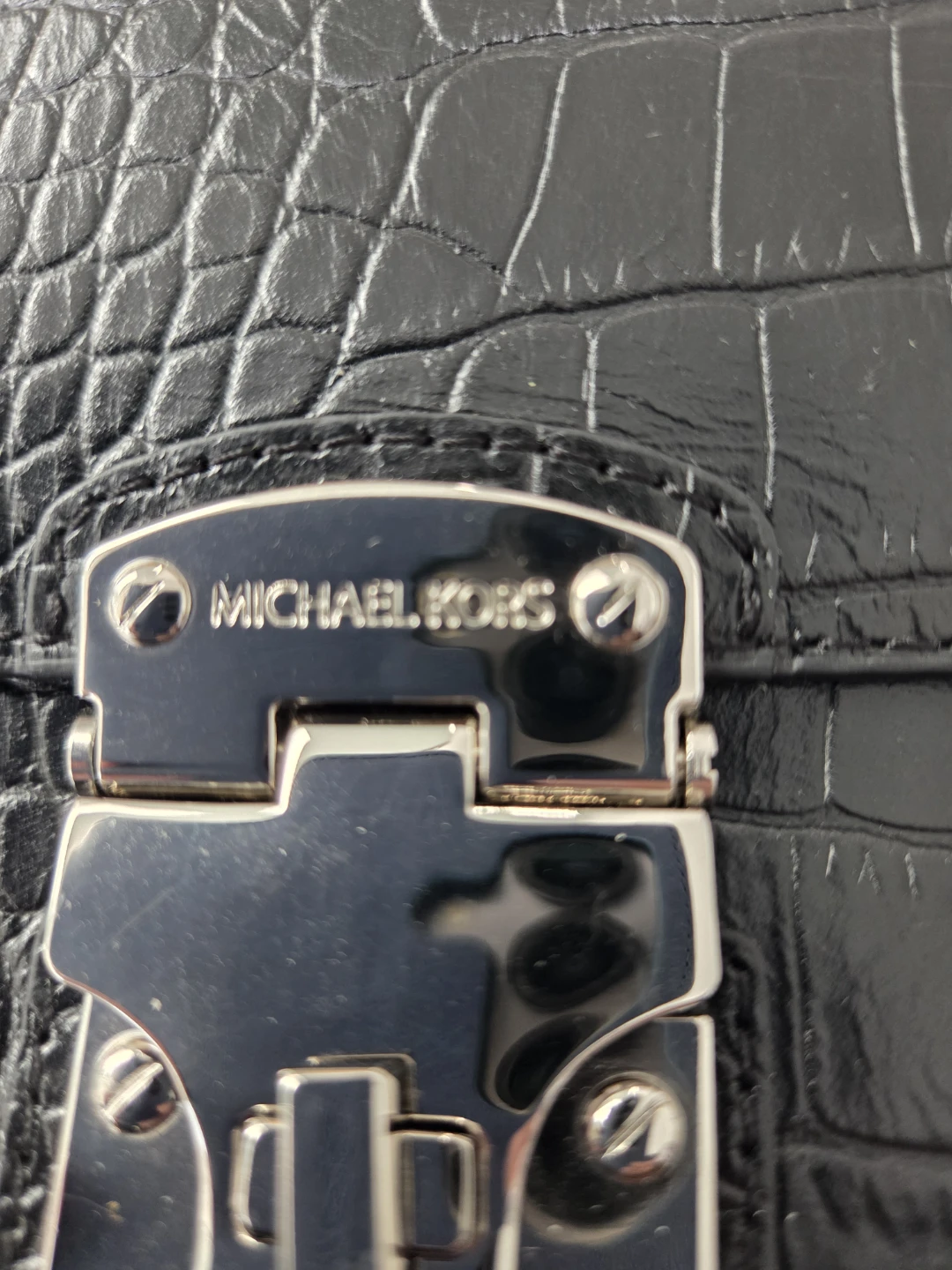 Michael Kors Black Croc Embossed Belt Bag - photo 2