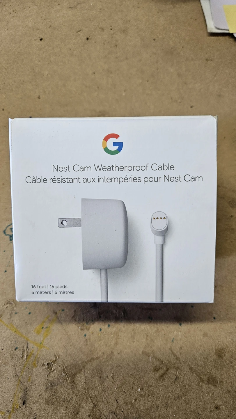 Google Nest Cam Weatherproof Cable - 16 ft