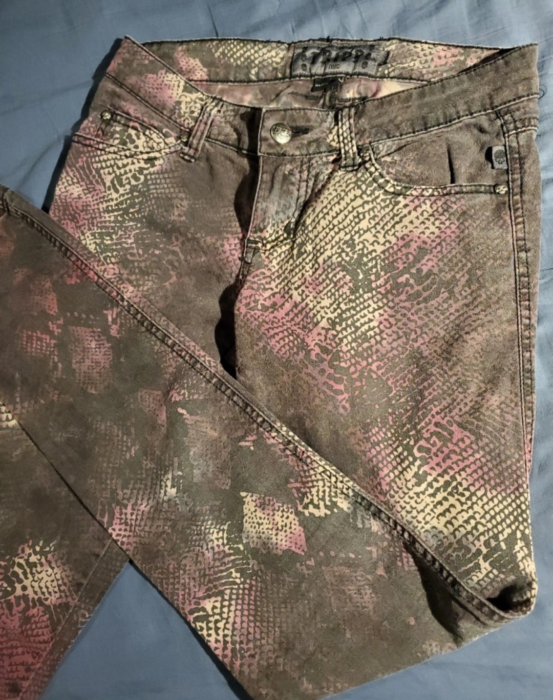 Tripp NYC Snake Print Skinny Jeans Size 1 - photo 2