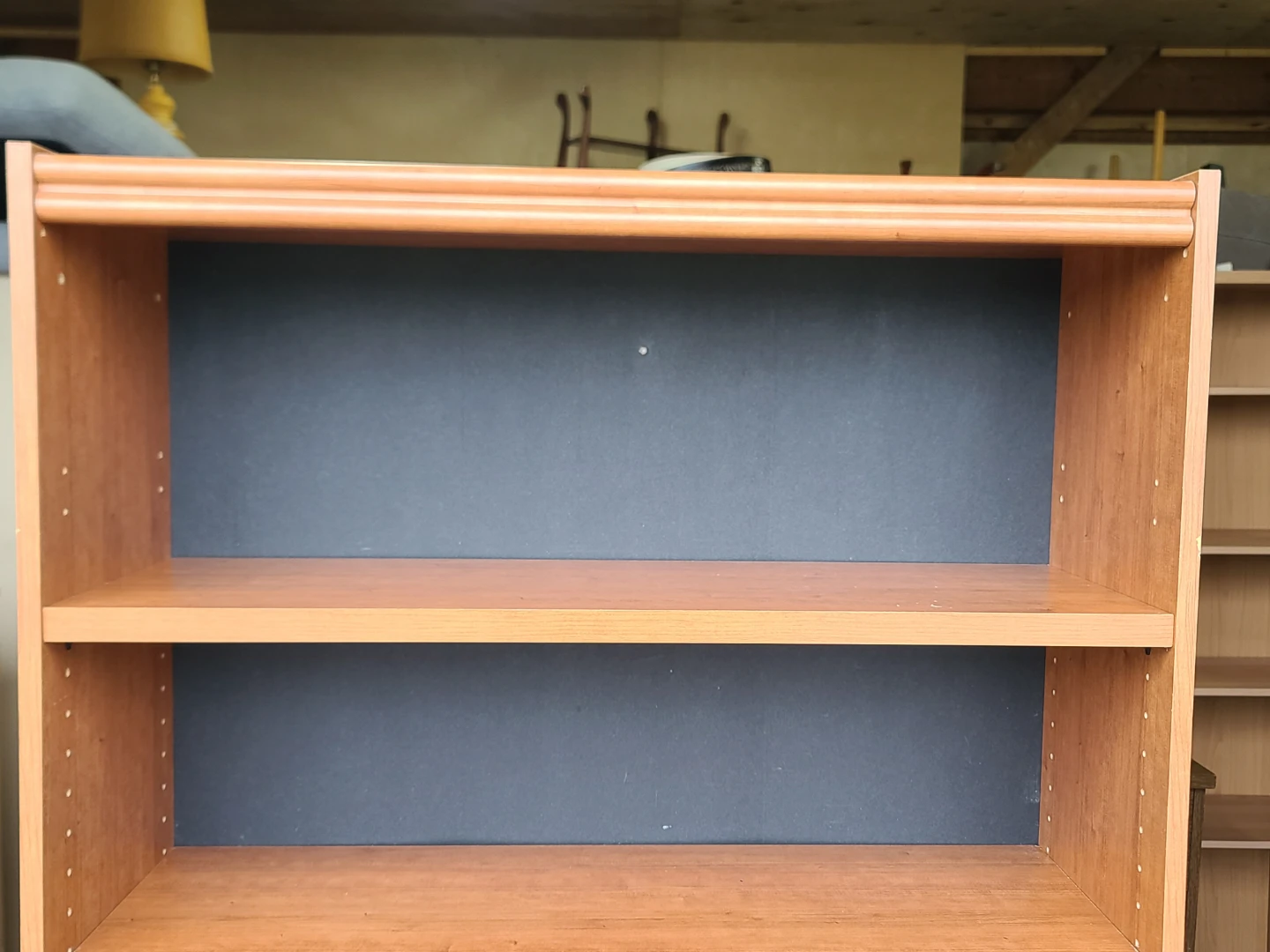 Tall 5-Shelf Wood Grain Bookcase - photo 4