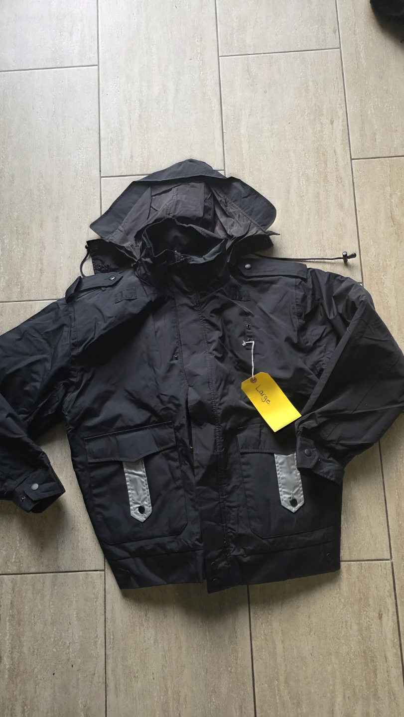 Black and Hi-Vis Work Jacket Large - photo 4