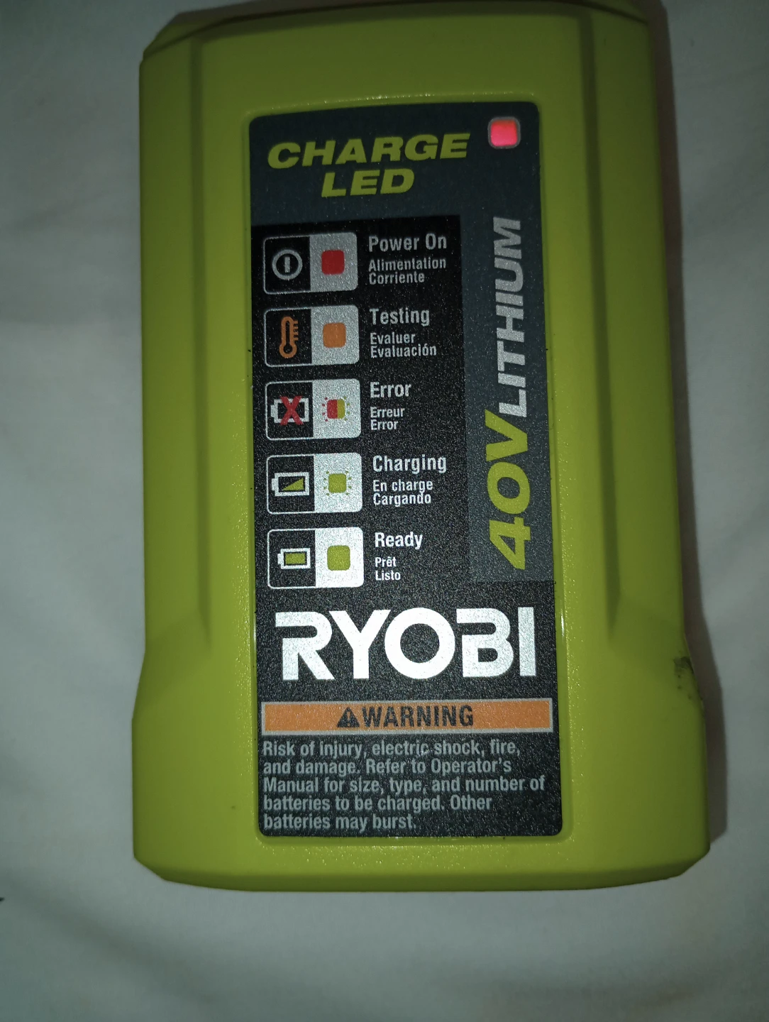 Ryobi OP404VNM 40V Lithium Battery Charger