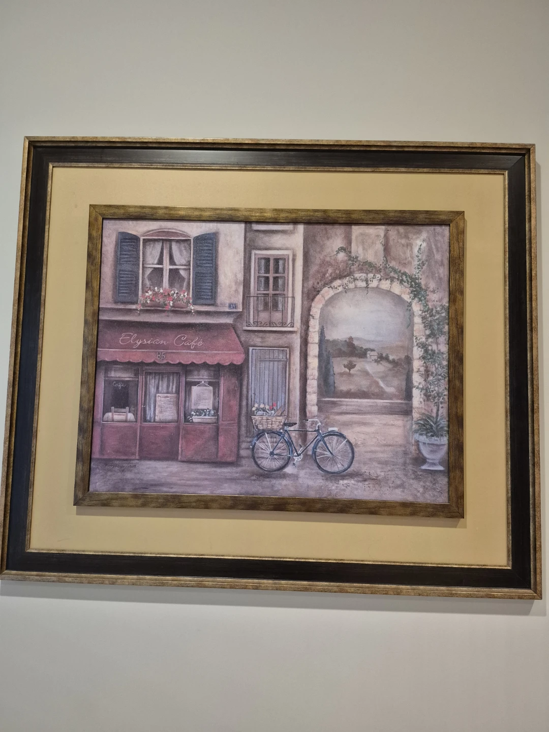 Framed Print of Elysian Cafe Scene