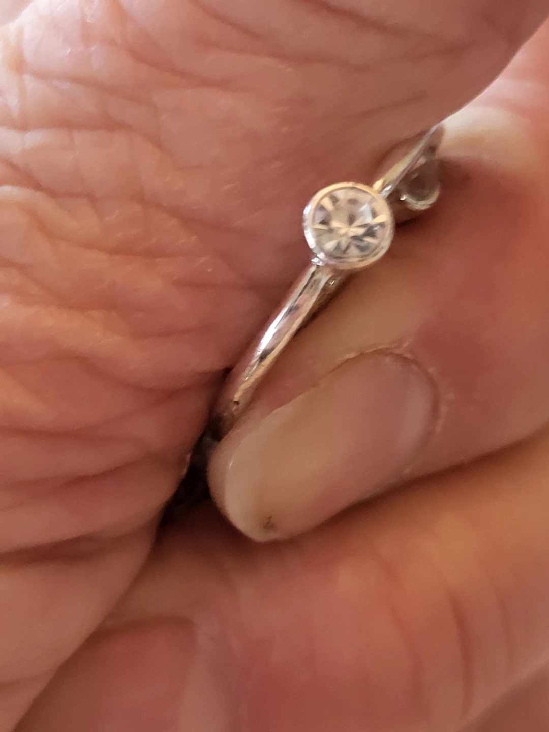 Silver-tone Ring Set of 7 with Clear Stones - photo 3
