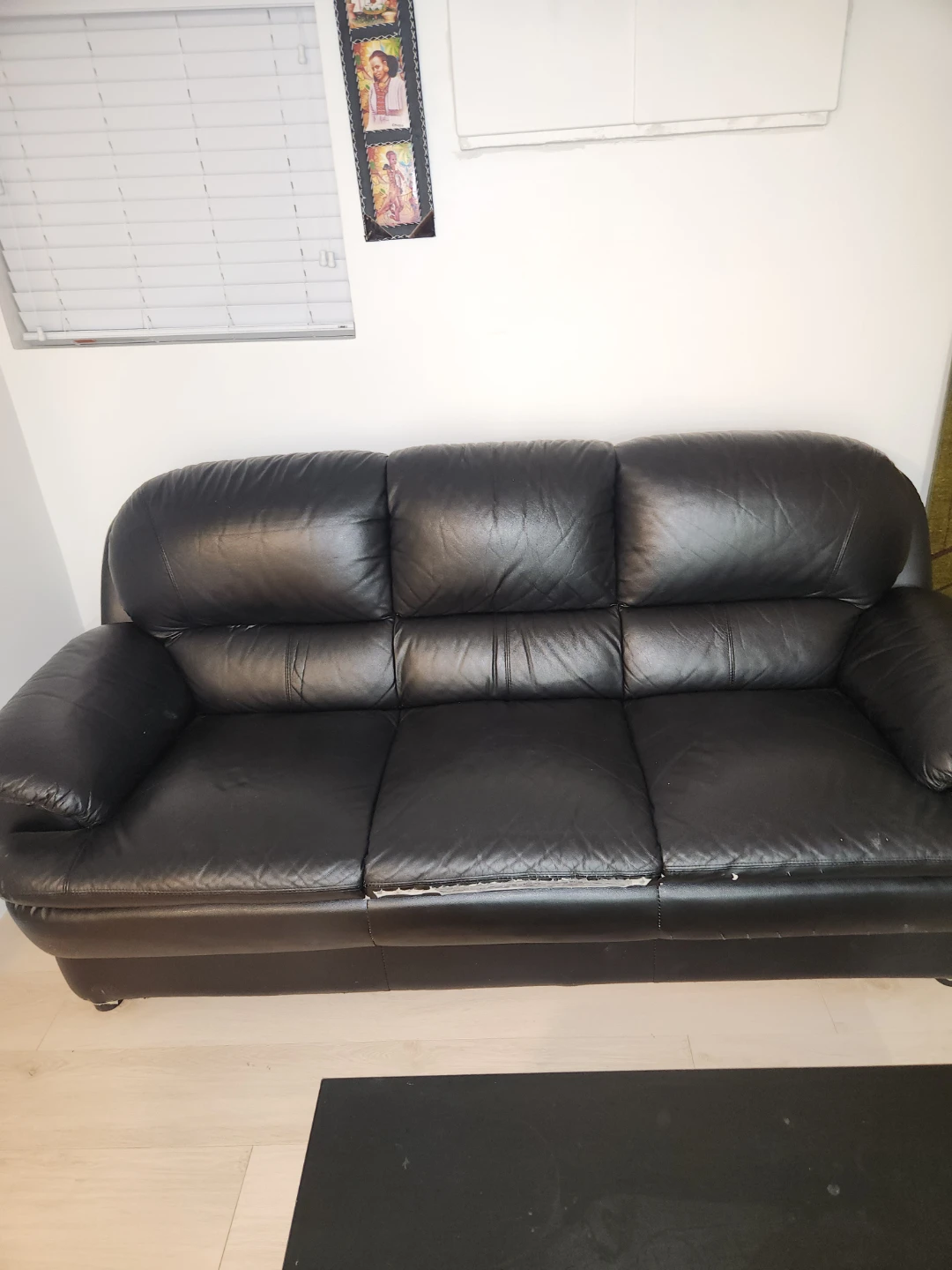 Black Leather Sofa