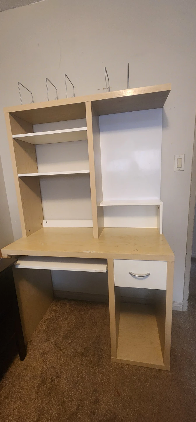 Computer Desk with Hutch and Drawer