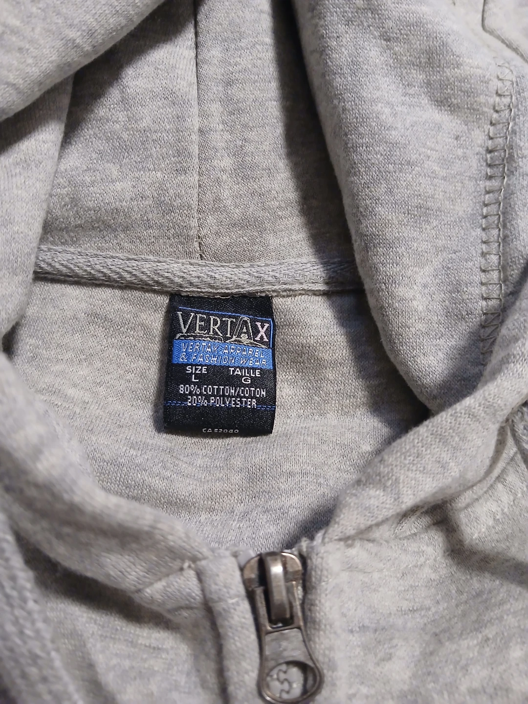 Men Large Grey Zip-Up Hoodie - photo 2