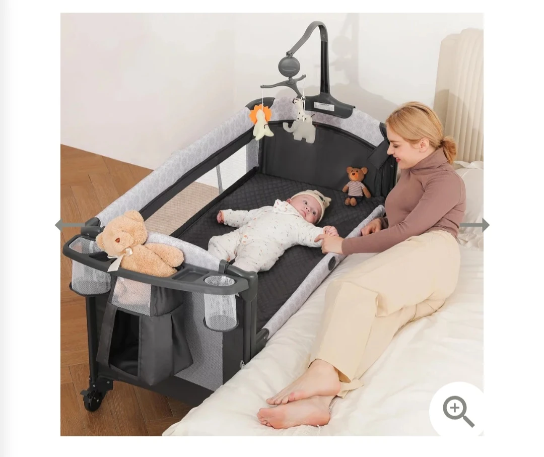 4-in-1 Baby Playpen with Changing Table and Bassinet