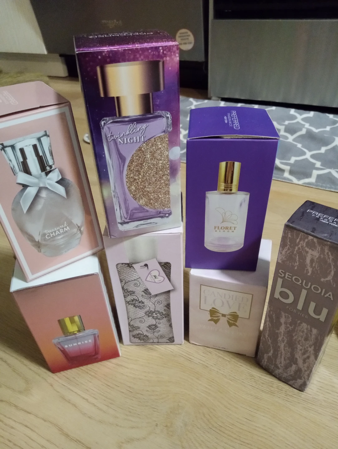 New perfume $15 for all.  Too heavy to bring back home.