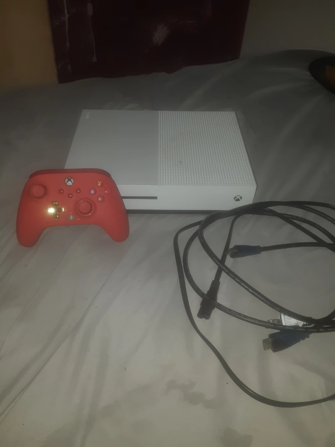 Xbox One S Console with Red Controller