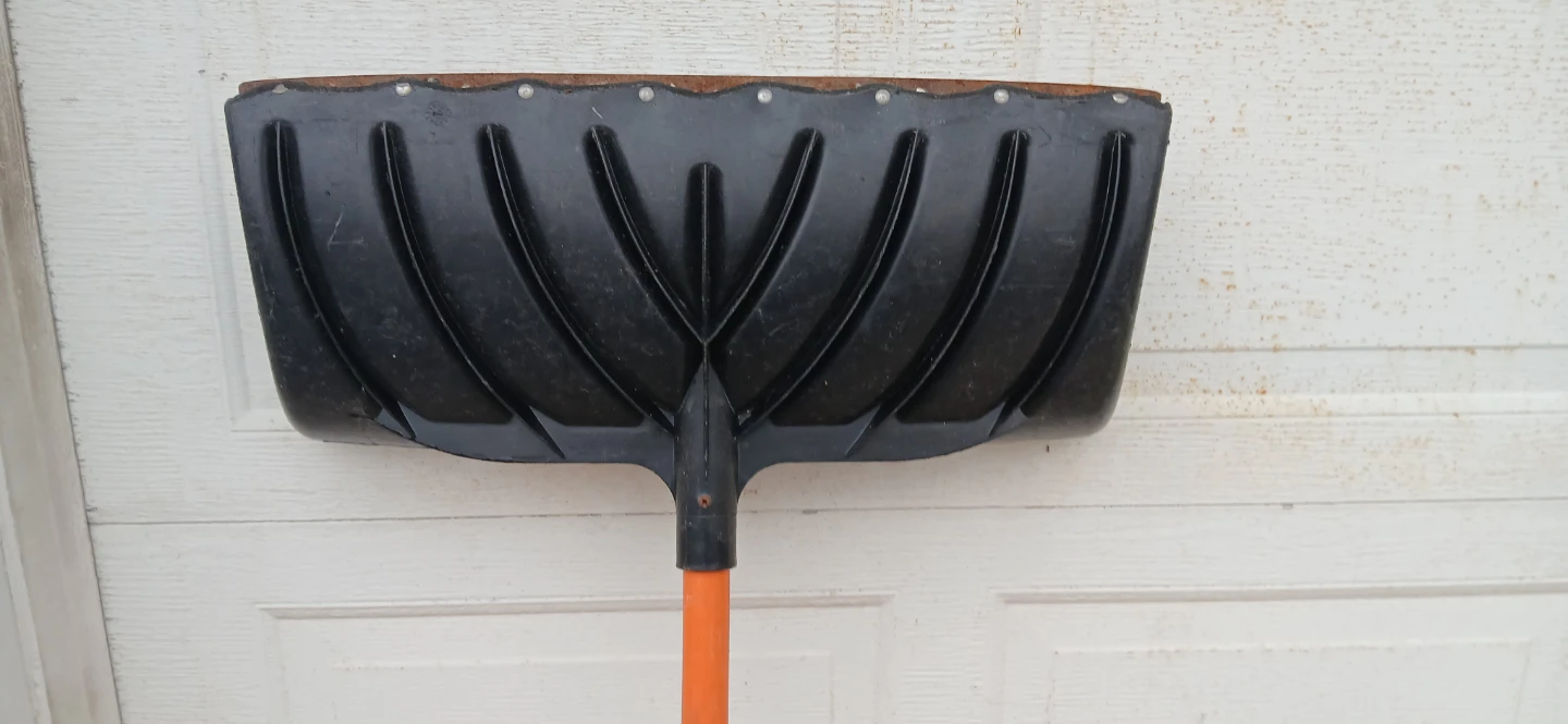 Black Plastic Snow Shovel with Orange Handle - photo 5