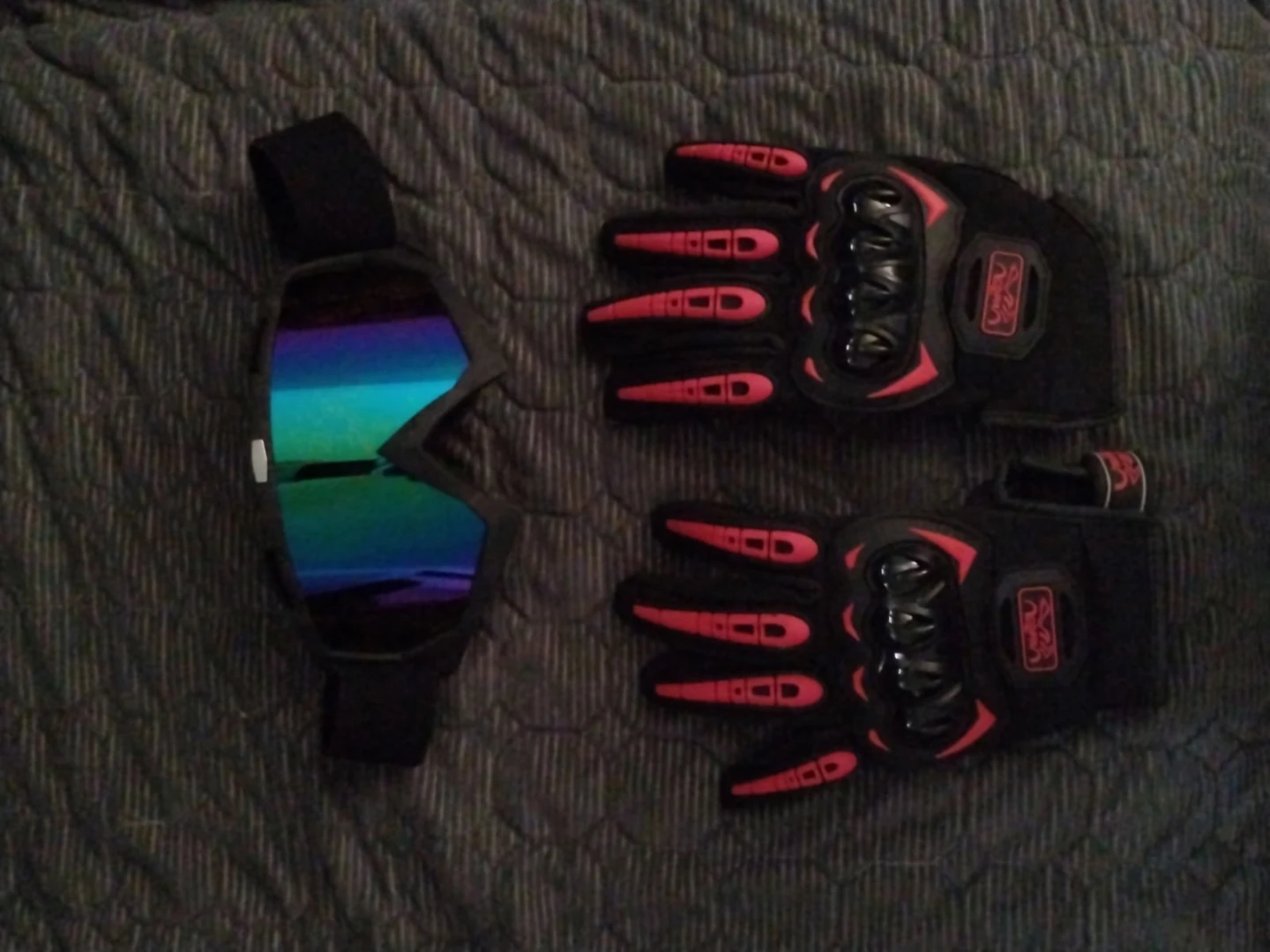 Motocross Goggles and Gloves Set
