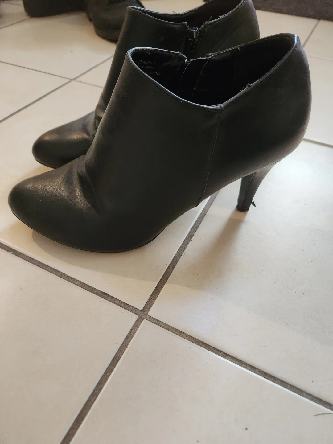 Black Heeled Ankle Boots - Size 7 - photo 3