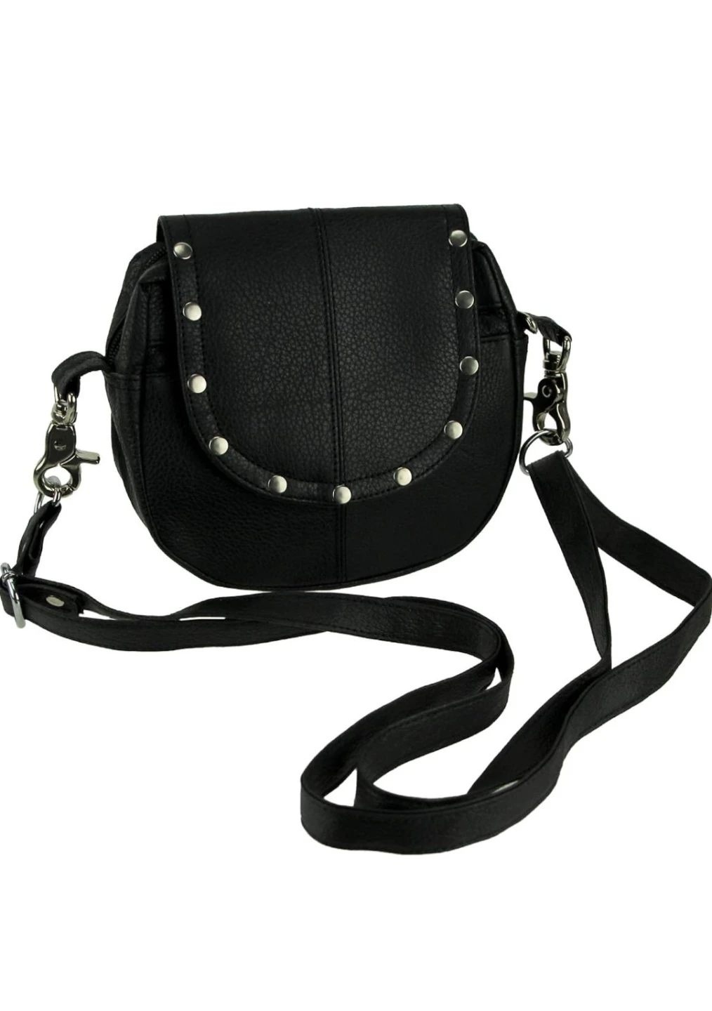 Girogio Samoni Black Leather Studded Crossbody Bag - photo 2