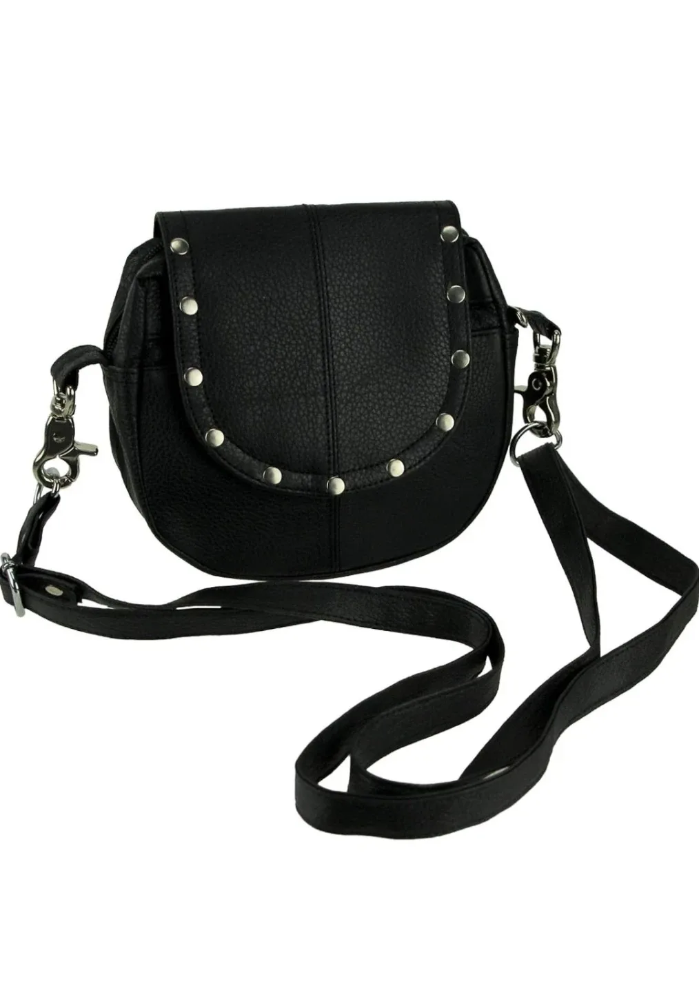 Girogio Samoni Black Leather Studded Crossbody Bag - photo 2