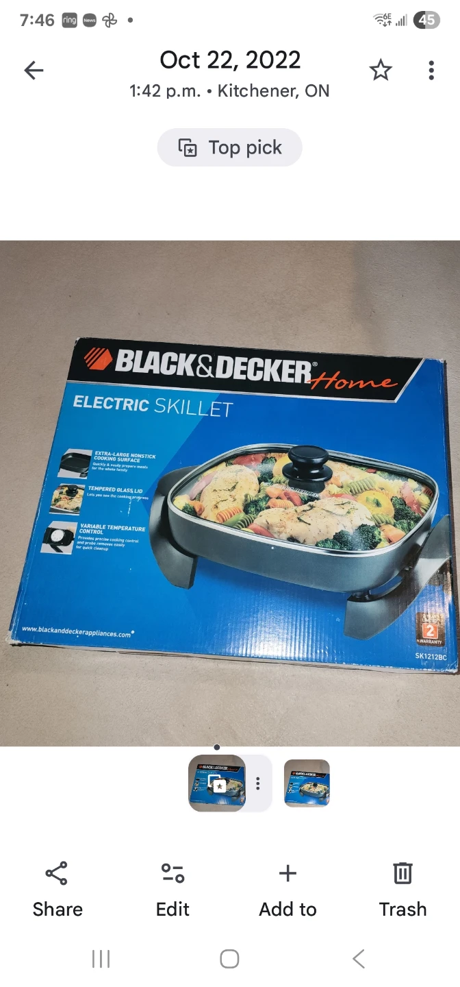 Black & Decker Electric Skillet - photo 2
