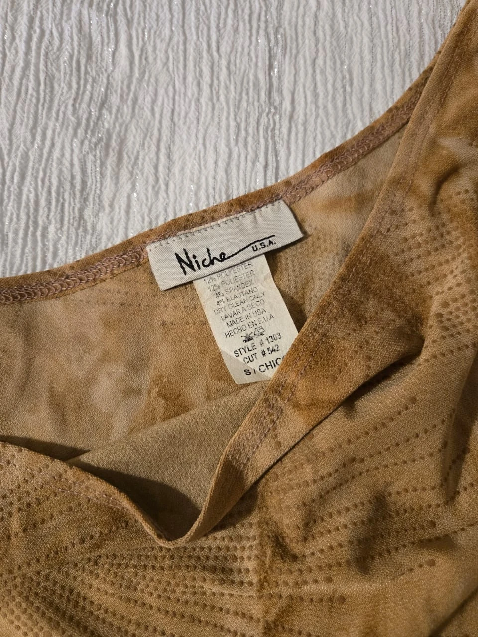 Niche One Shoulder Top - Tan/Brown - Size S - photo 3
