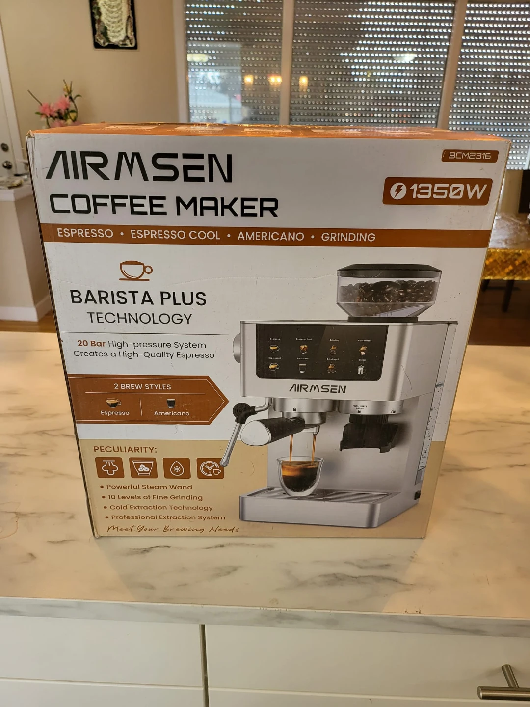 AIRMSEN Barista Plus Espresso Machine with Grinder - photo 2