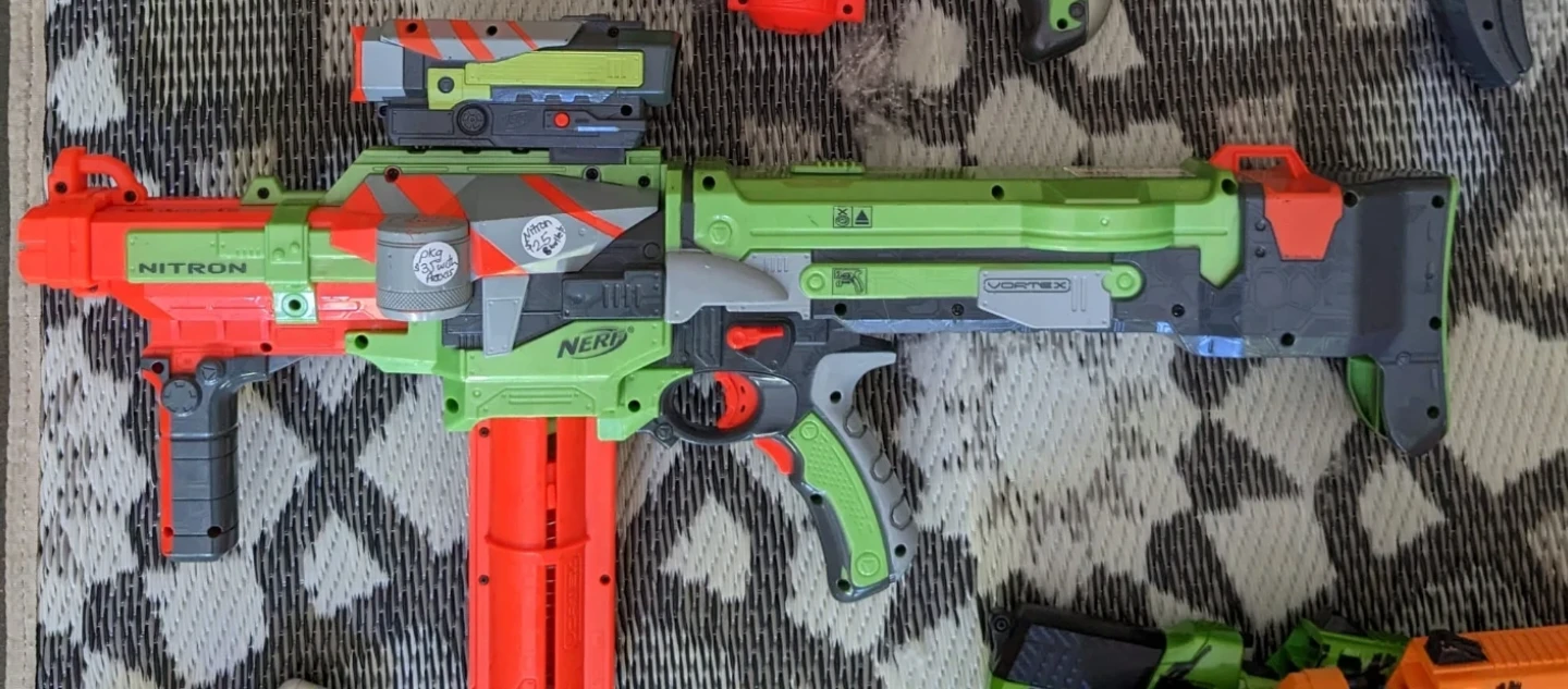 Nerf Vortex Nitron and other Nerf blasters