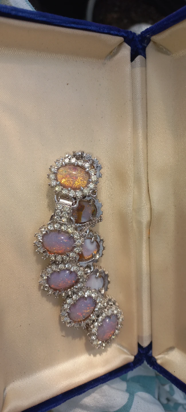 Opal and Rhinestone Bracelet in Box - photo 2