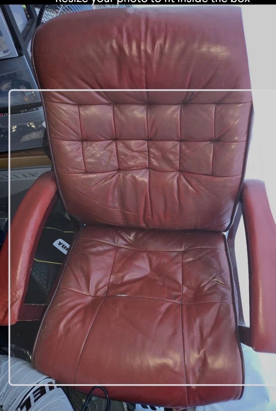 Red Leather Office Chair - photo 2
