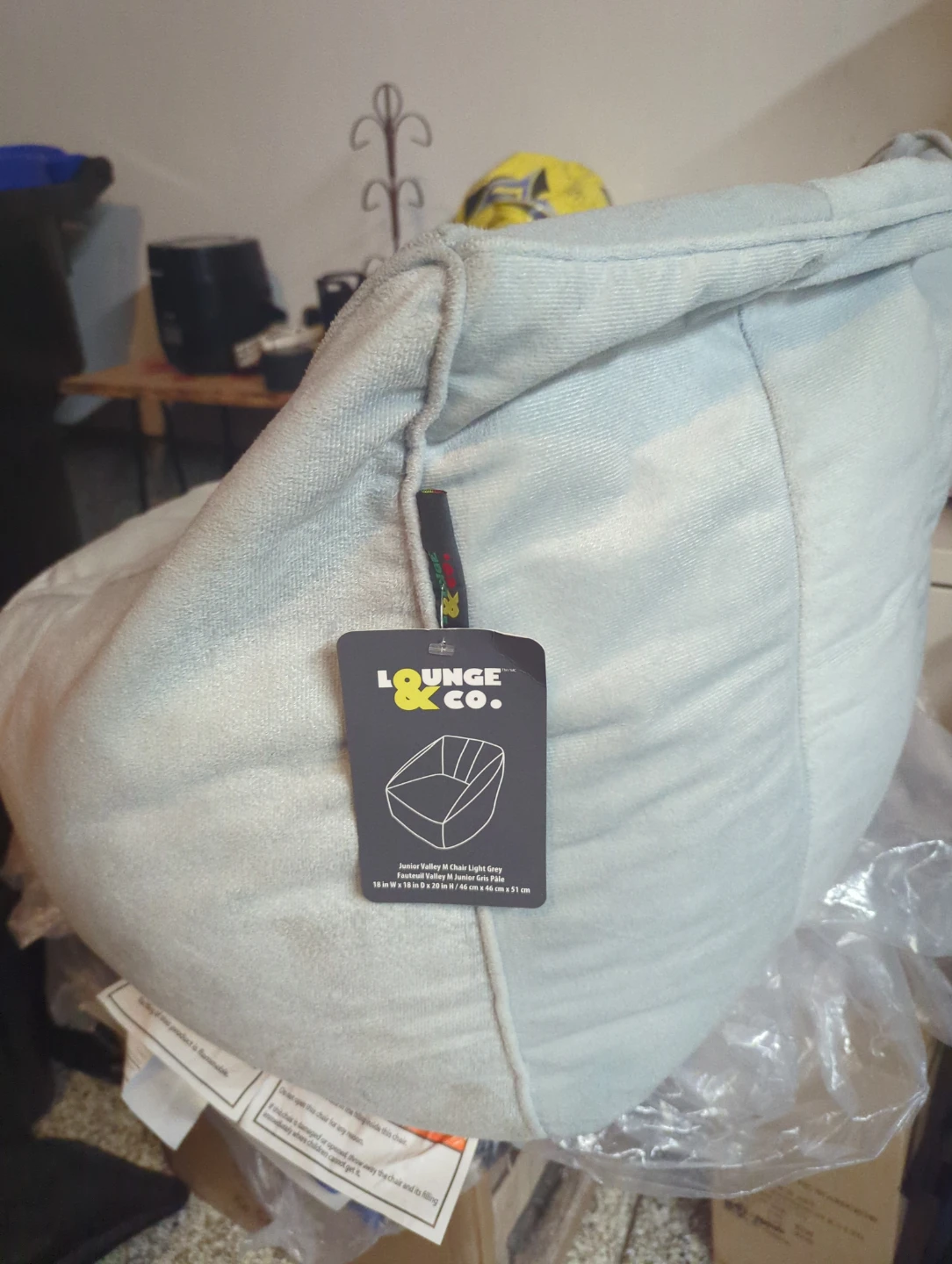 Lounge & Co. Junior Valley M Chair Light Grey Bean Bag - photo 2